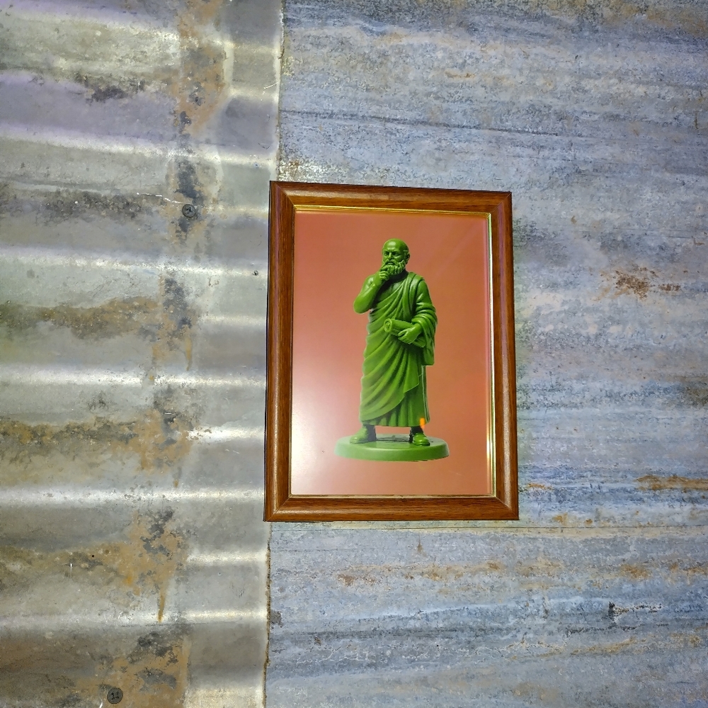 Socrates Plastic Army Man Framed Art Print By Neon Nicho